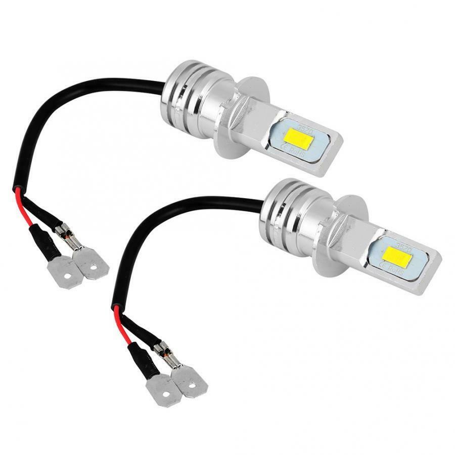 2pcs H3 LED Fog Light Bulbs Conversion Kit OEM Upgrade Lamp 35W 4000LM 6000K
