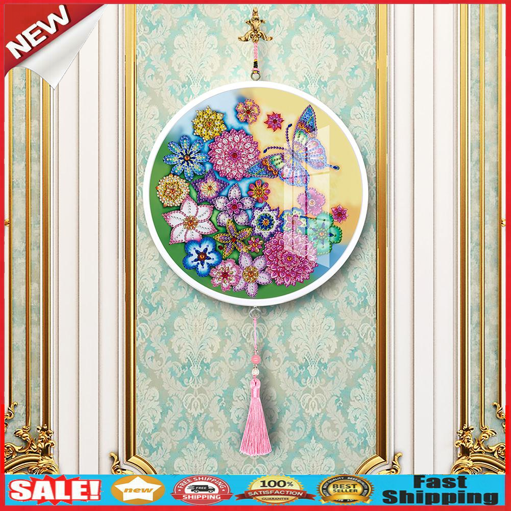Butterfly Diamond Painting Tassel Partial Drill Special Shape Home Pendants @