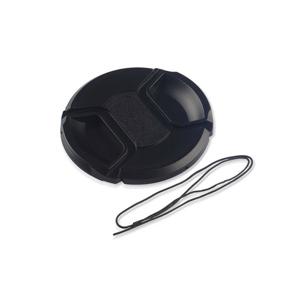 52mm center pinch snap For Canon Nikon Sony w string on Front Lens Cap Cover C