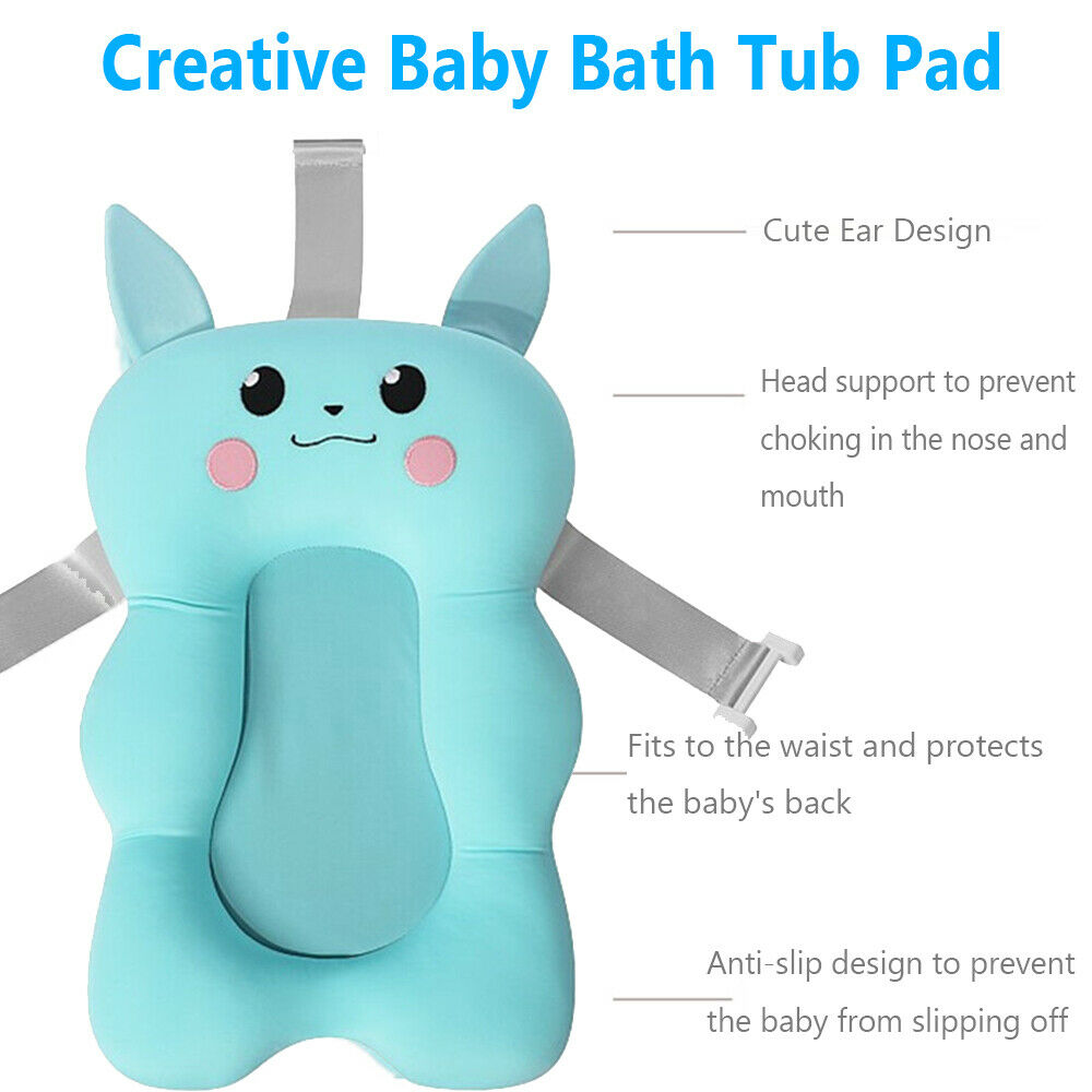 Infant Support Mat Bath Cushion Pillow Bathtub Seat Baby Shower Bath Tub Pad