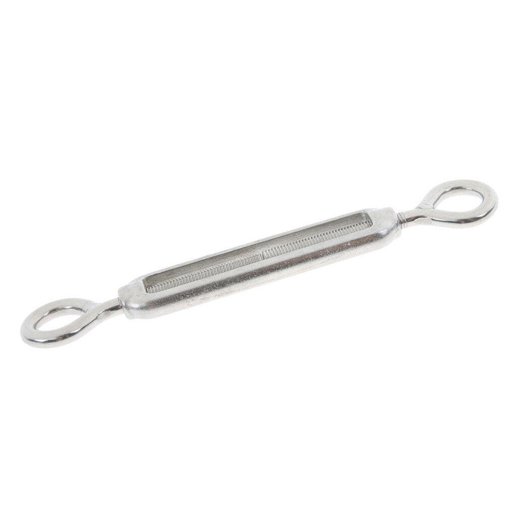 2x  304 Stainless Steel Turnbuckle Rope Hook Eye Rigging Screw Polished