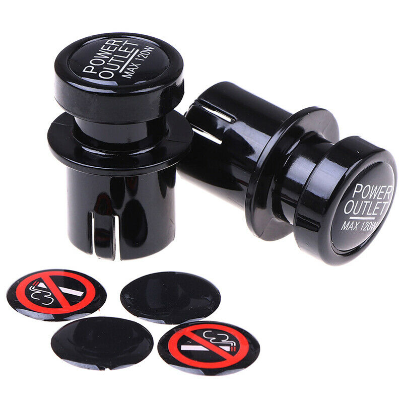 2pcs Auto Car 12V Power Socket Lighter Cigarette Outlet Cover Cap JdT W  Tt