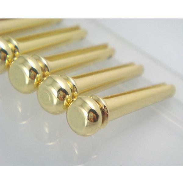 6pcs Golden Plating Brass Bridge Pins End Pin for Acoustic Guitar Strings