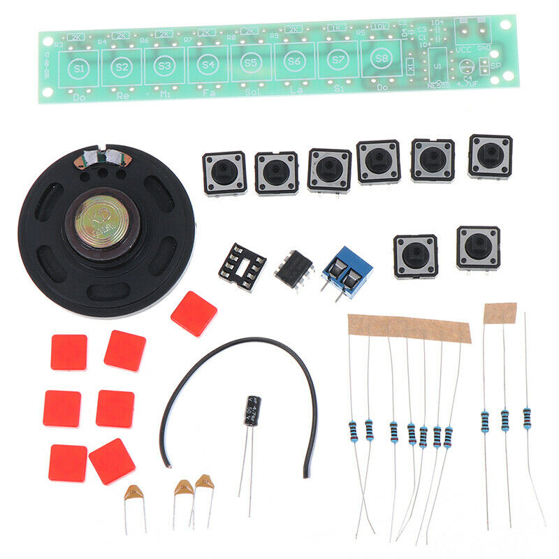 1 set DIY Kit NE555 Component Electronics Piano Organ Module Battery Box WF