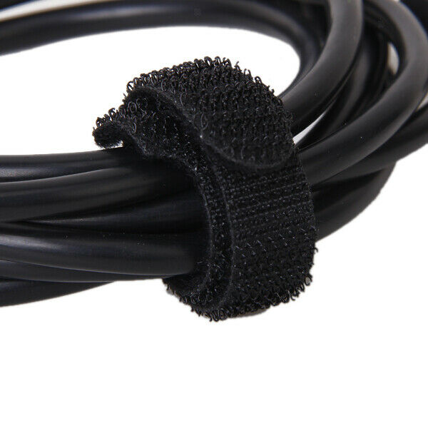 3x 10pcs 8" Black Reuseable Cable Ties Cord Straps for Wire Organizer