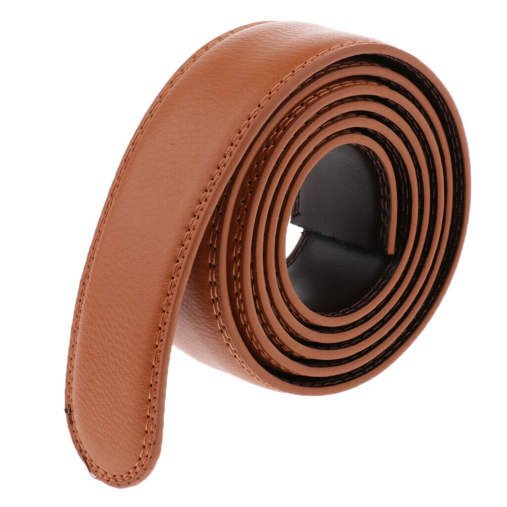 2Pcs Interchangeable Belt Leather Belt Leather Belt for Automatic Belt Buckle,
