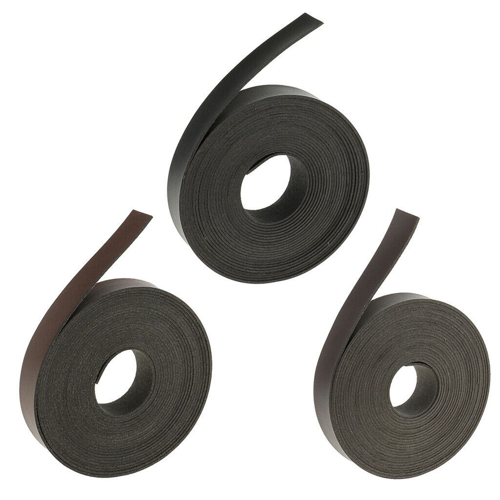 5 Meters 20mm PU Leather Strap Strip Leathercraft DIY Belt Bag Handle Black