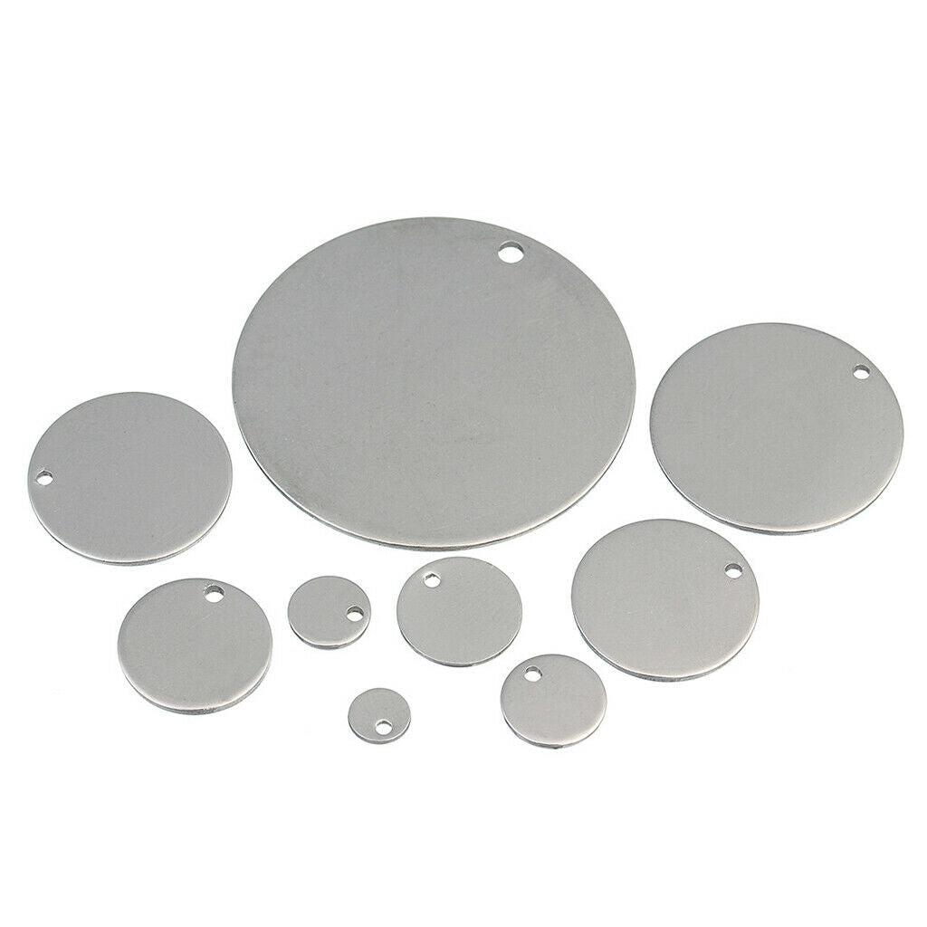 20piece Metal Flat Coin Tags Stamping 8mm Plated Blank Coin for Jewelry