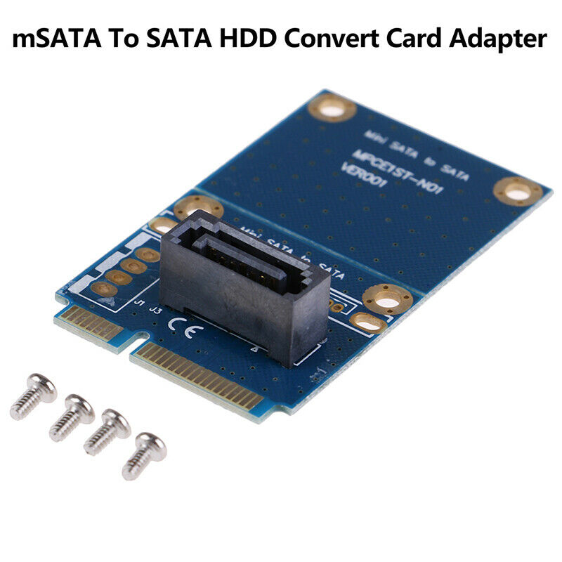 1Pc mSATA PCI-e Express SATA SSD Slot To 7 Pin SATA HDD Convert Card Adap.l8
