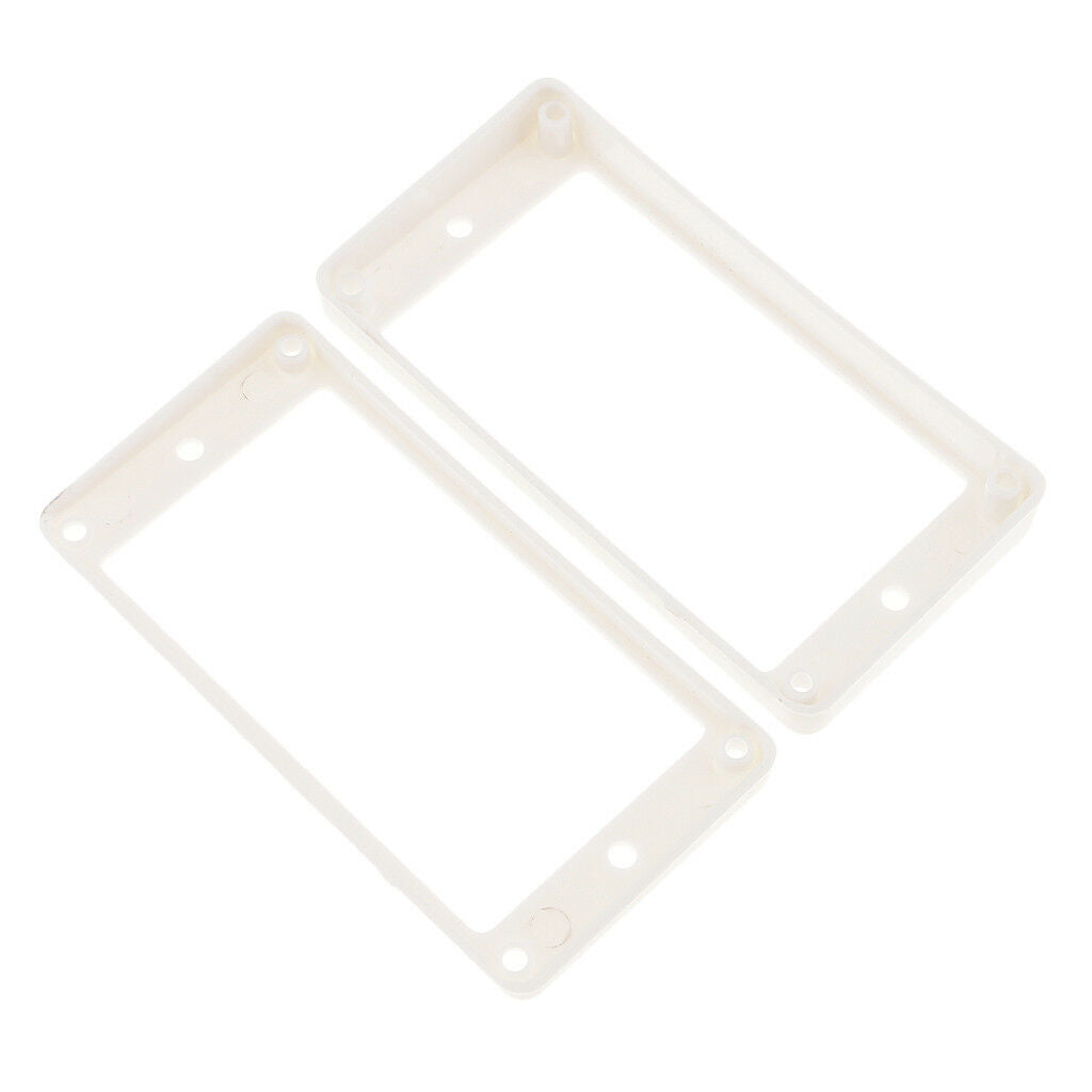 Set of 2 Humbucker Pickup Mounting Rings for Bridge and Neck Pckup White