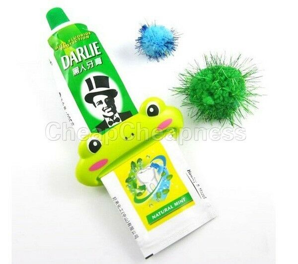 Fad Bathroom Tube Rolling Holder Easy Toothpaste Dispenser Cartoon Squeeze.l8