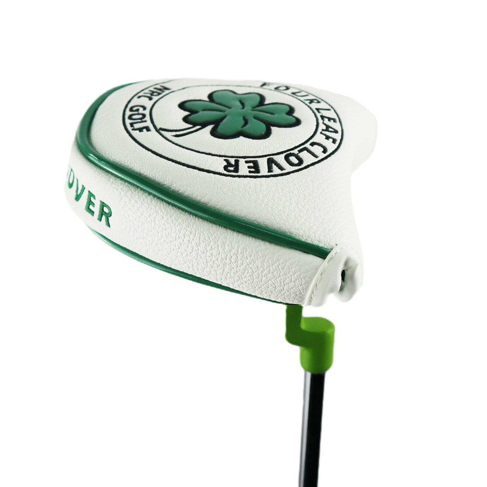 Pu Golf Putter Cover Half Mallet Head Cover Club Head Protector Guard White