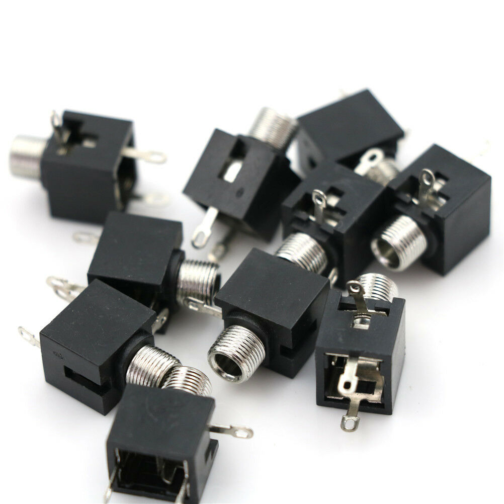 10 Pcs Panel PCB Female 3.5mm Headphone Jack Audio Connector.l8