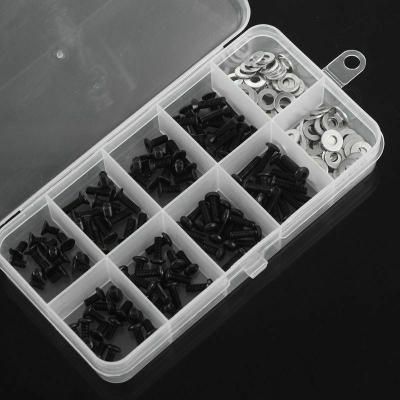Screws Box Set for 1/10 HSP Traxxas Tamiya HPI Kyosho D90 SRC10 Remote ControlU6