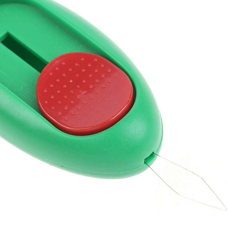 Random Color 1pc Needle Threader With Thread Cutter For Needlework Access.l8
