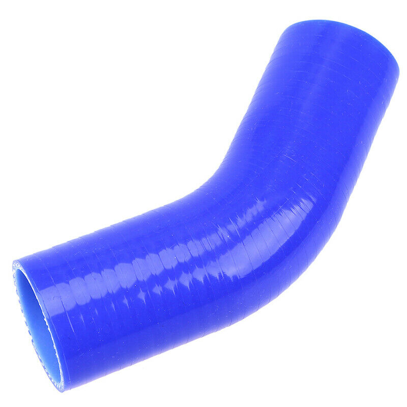 Blue 45 Degree Silicone Elbow Radiator Hose Straight Air Water Intake Pipe 45mm