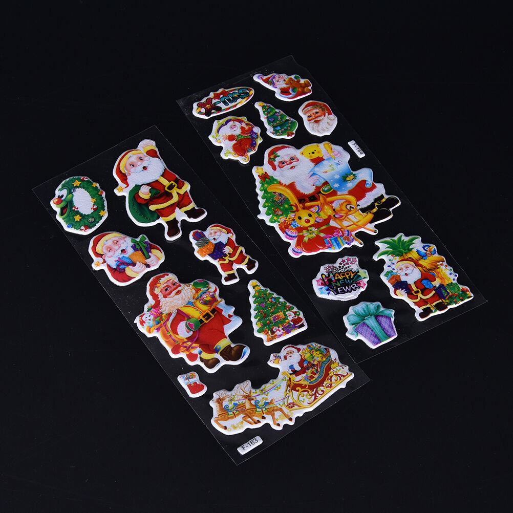 5 pcs Christmas Stickers for Kids Xmas Craft Gift Card-Making Home Decorat.l8