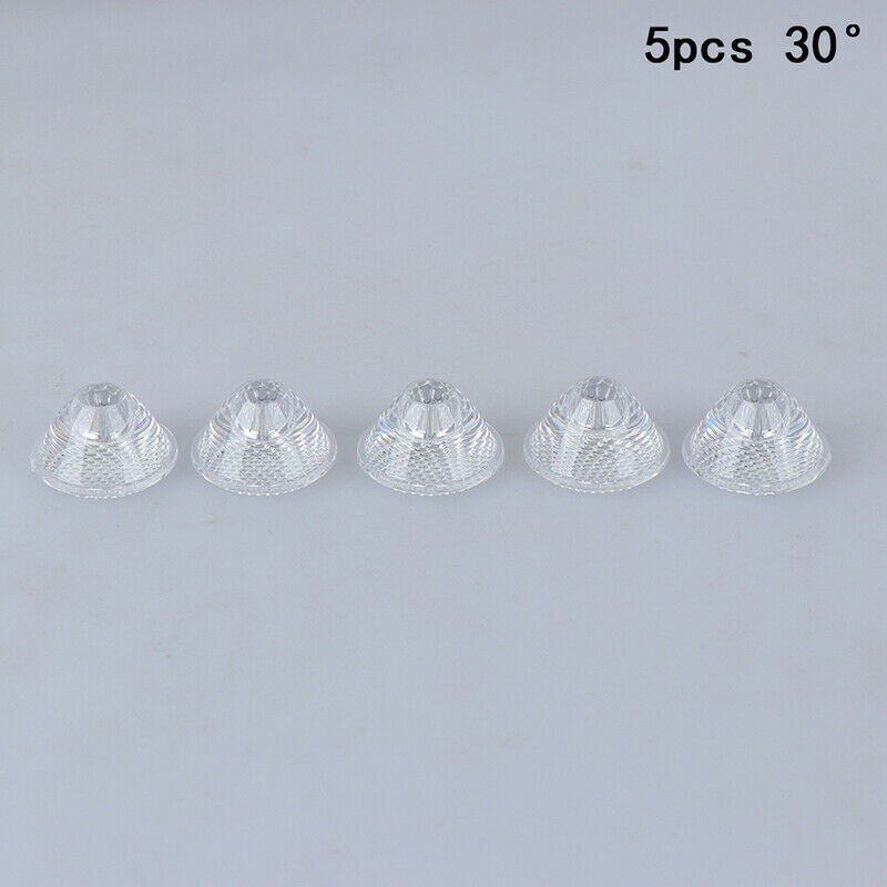 5Pcs 20mm 30 Degree Optical LED Lens Reflector For 1W 3W 5W LED Light Lamp C0 WF