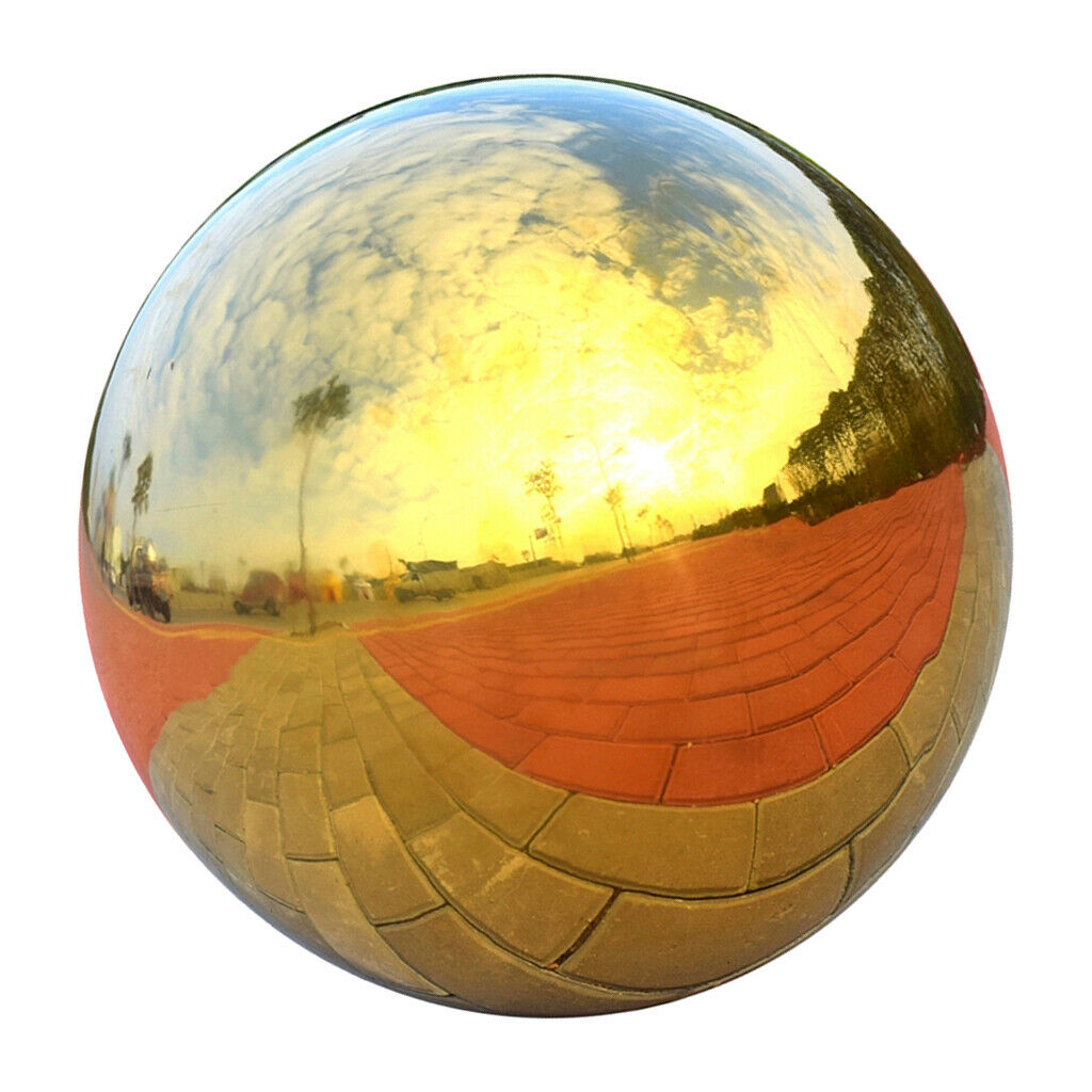 76MM STAINLESS HOLLOW BALL MIRROR SHINY SPHERE GAZING BALL GARDENS ORNAMENT