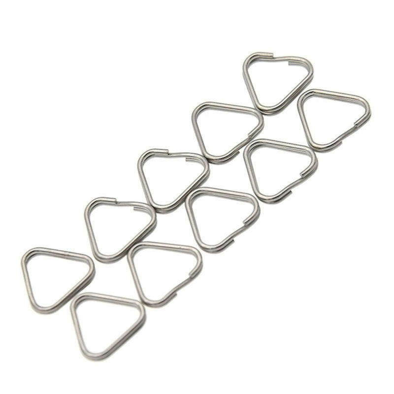 10pcs Metal Triangle Rings Split Digital Camera Strap Hook Replacement Parts