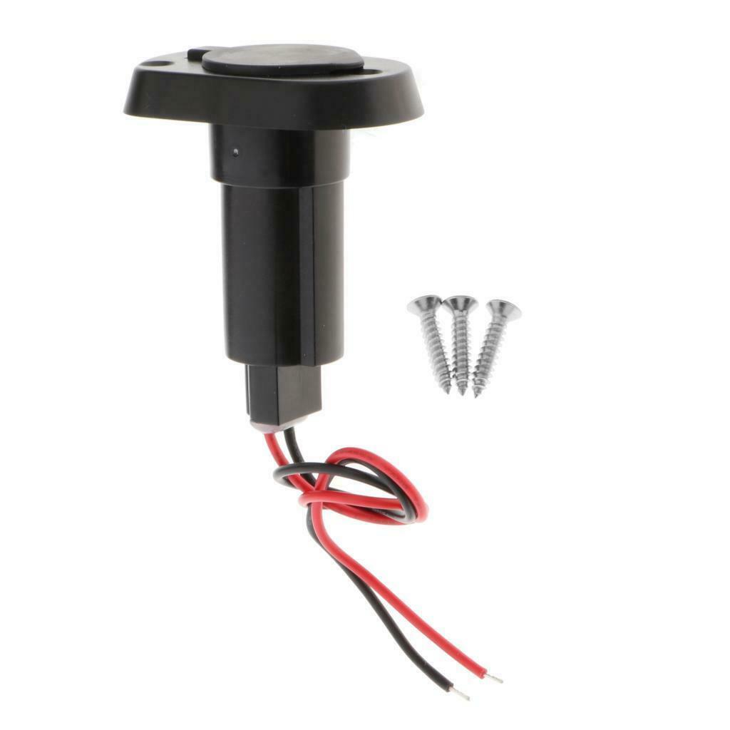 Marine Boat 2-Prong Stern Light Top Socket Plug-in Base Round  Cover