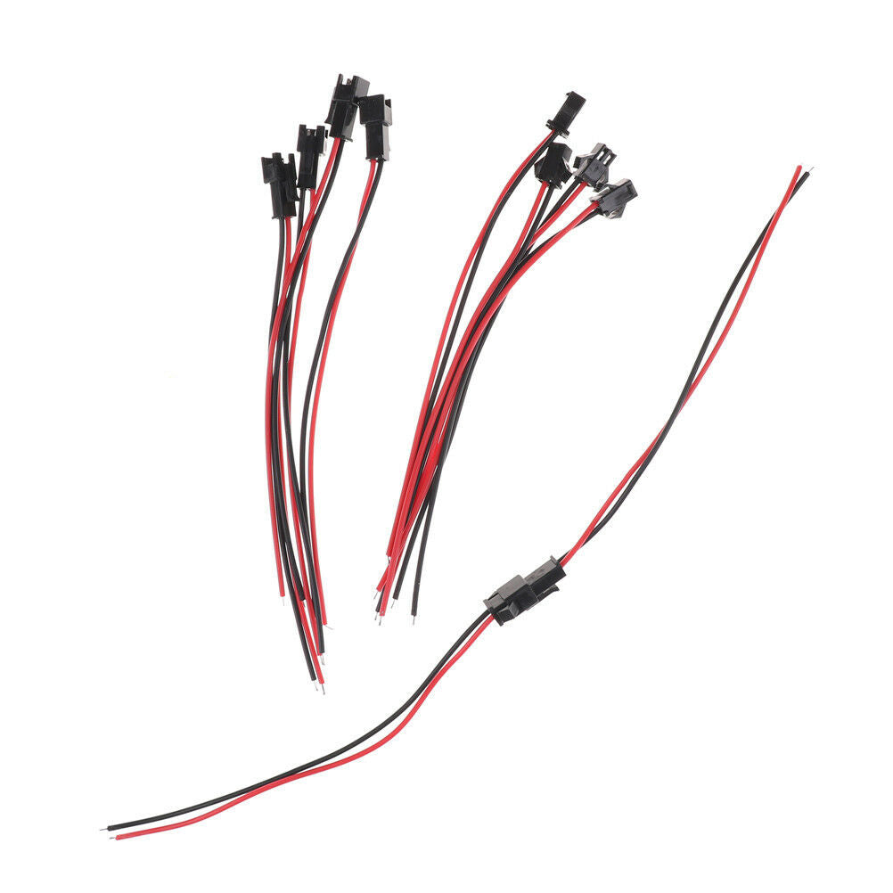 10pc 2Pin Wire Lead Battery Connector Adapter LED Strip Connectors Cable 1.l8