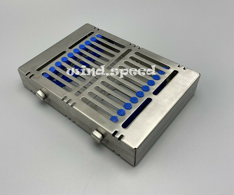 1pc Dental SS Autoclave Sterilization Cassette Rack Tray Box For 10 Instrument