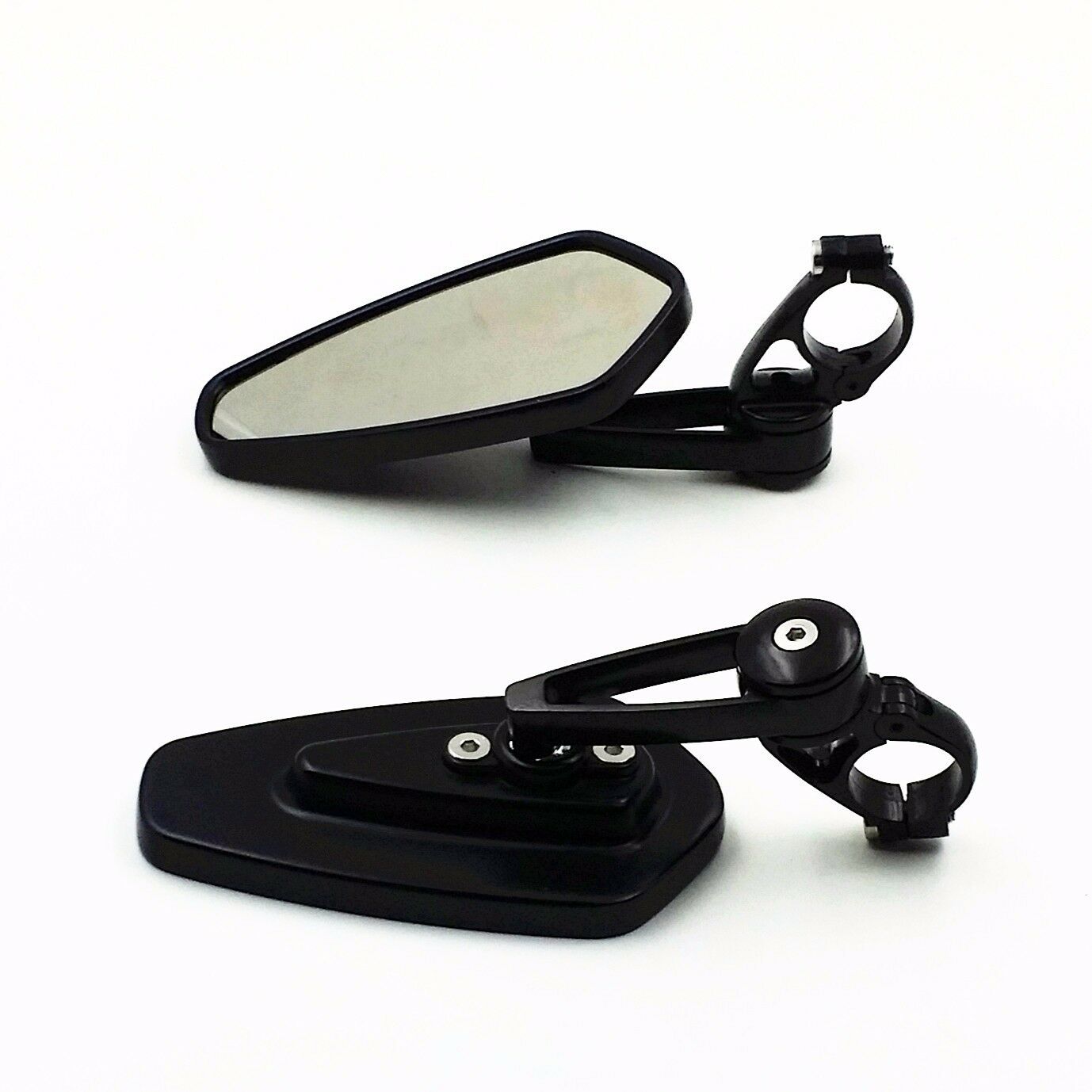 Street Motorcycle 7/8" 22mm Bar End Rearview Mirror Cafe Racer Bobber Cruiser KL
