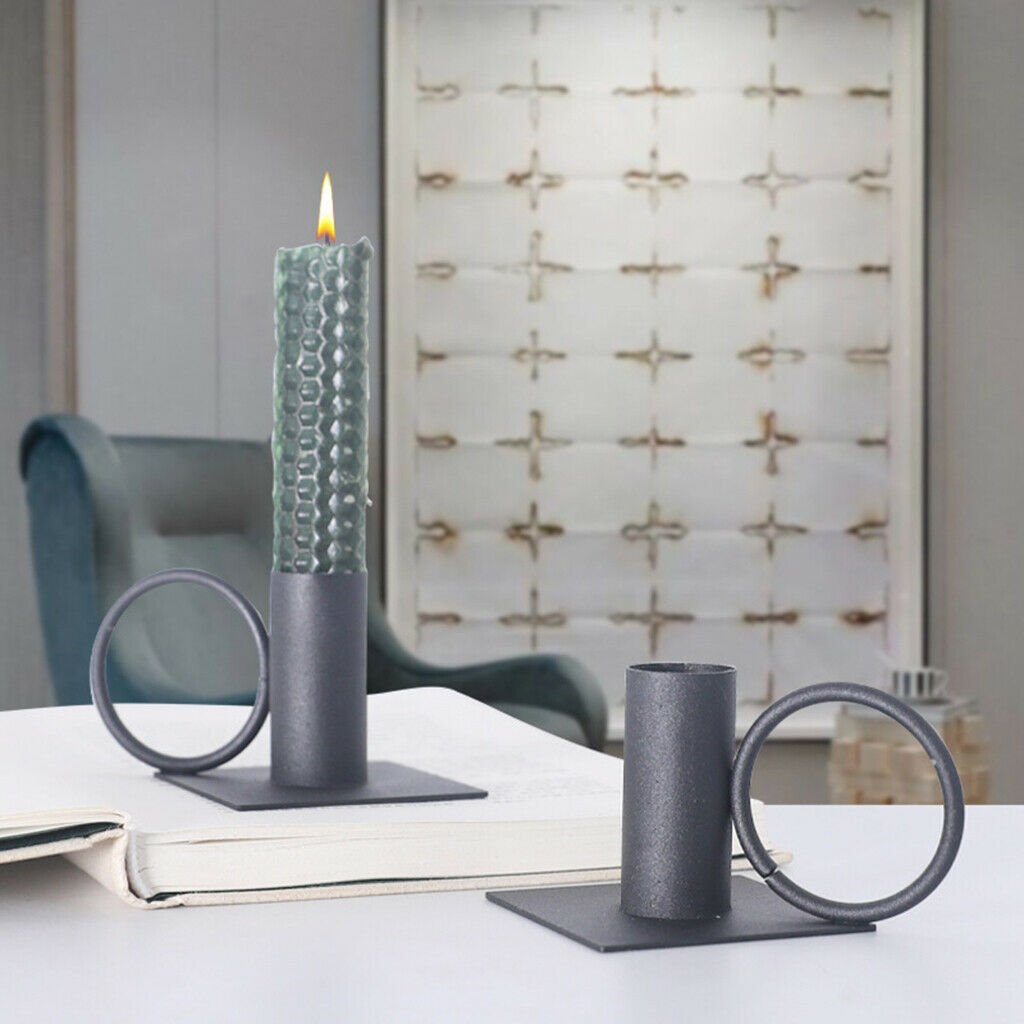 2x Romantic Taper Candle Holder Candlestick Coffee Home Table Ornaments