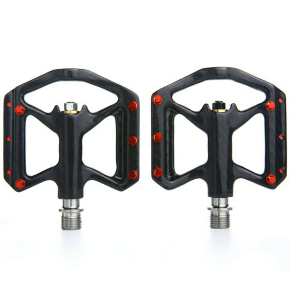 1 pair Carbon Fiber Road Mountain Urban Bike Pedals Bicycle flat Pedal K
