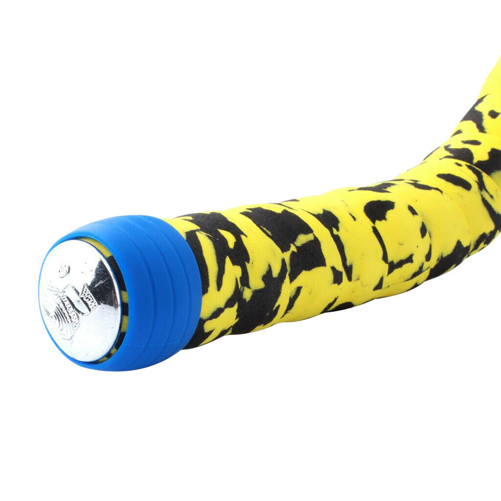 Road Bike Drop Bar Fixed Gear Bicycle Handlebar Tape Bundle Fixed Ring Black