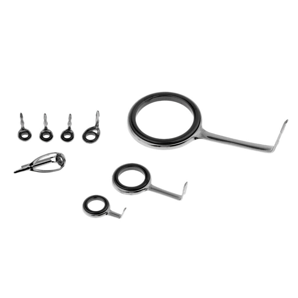 8x Fishing Rod Guide Rings Rod Fishing Rod Eyes Mixed Size Beachcaster