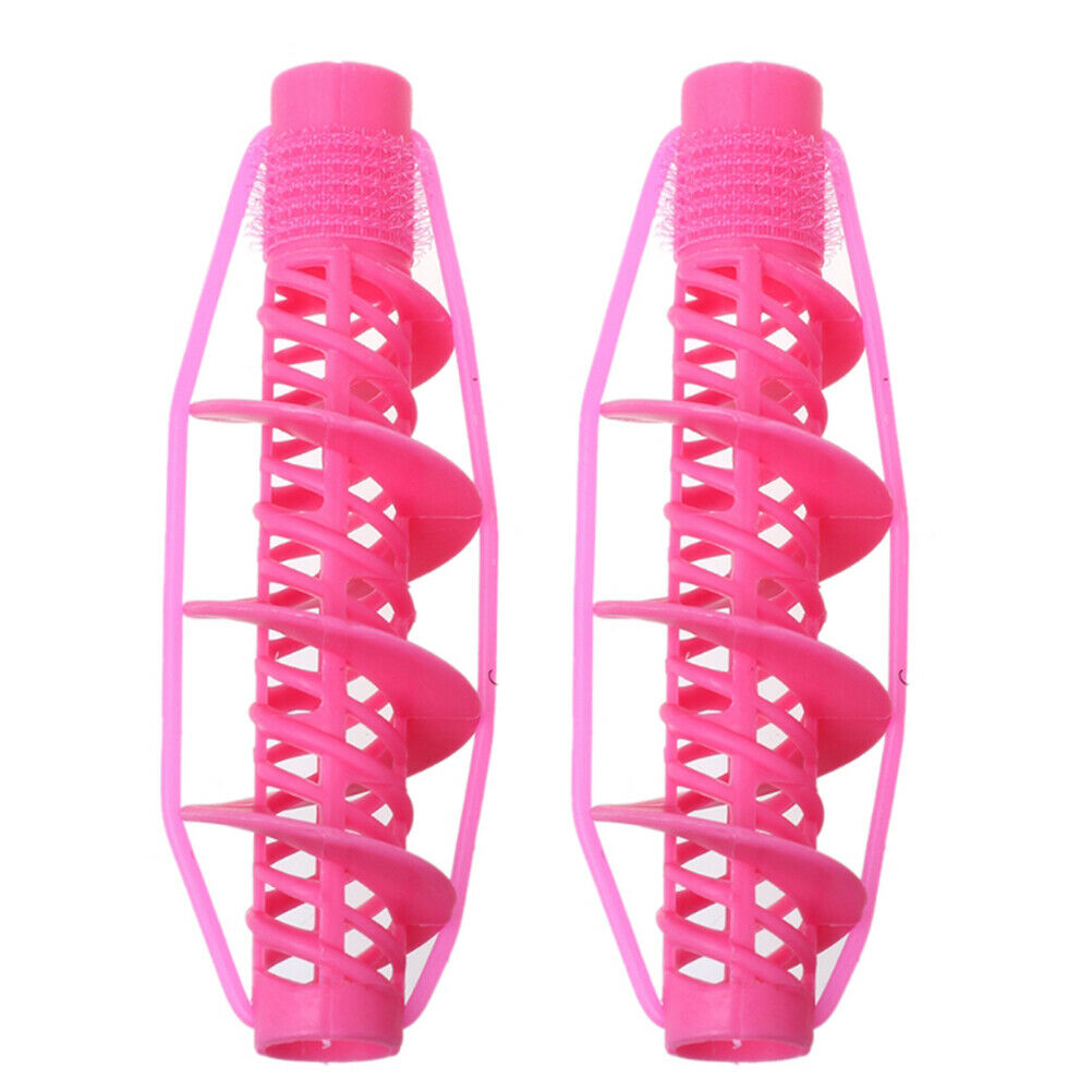 4Pcs Spiral Curling Hair Rollers DIY Hairdressing Styling Care Curls Roller Kit