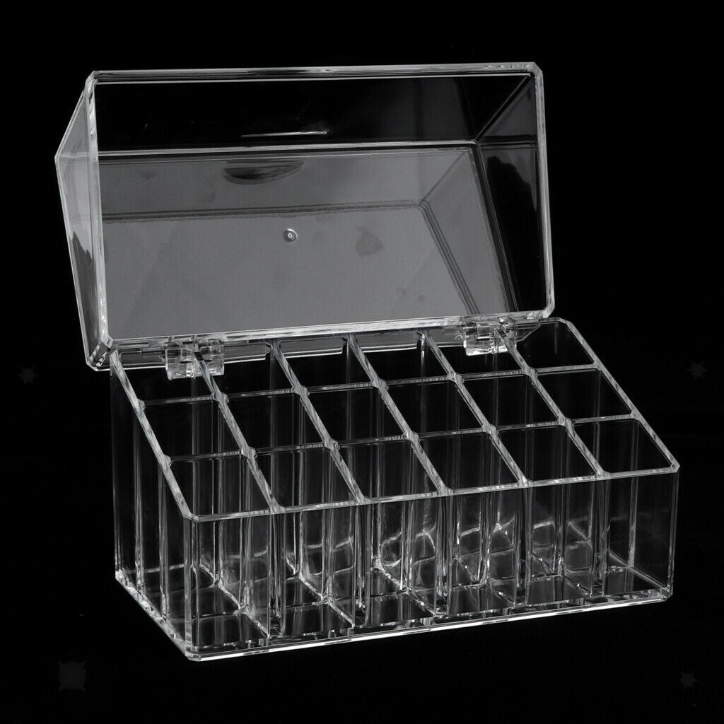 Dustproof Lipstick Holder Display Stand Makeup Organizer Case Acrylic Shelf