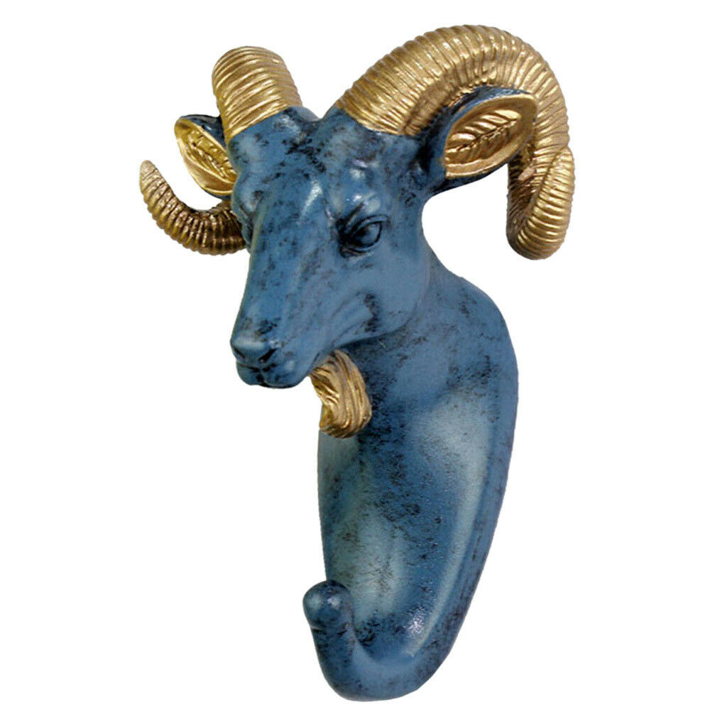 Royal Blue  Handmade  Decorative Wall Hook   f/ Club Wall Ornament Goat