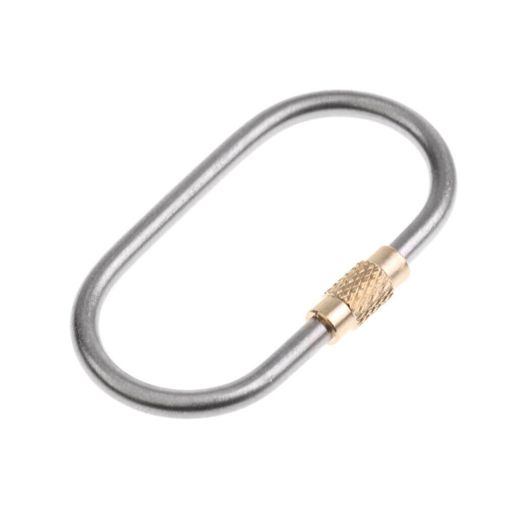 Small Screw Lock Carabiner Camping Climbing Hiking Backpack Key Chain Hook