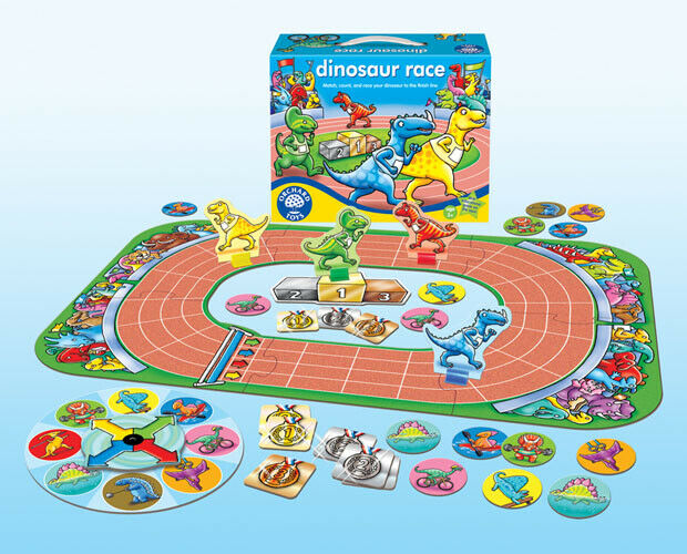 Orchard Toys 086 Dinosaur Race Game Kids Childrens British made Game 3 Years +