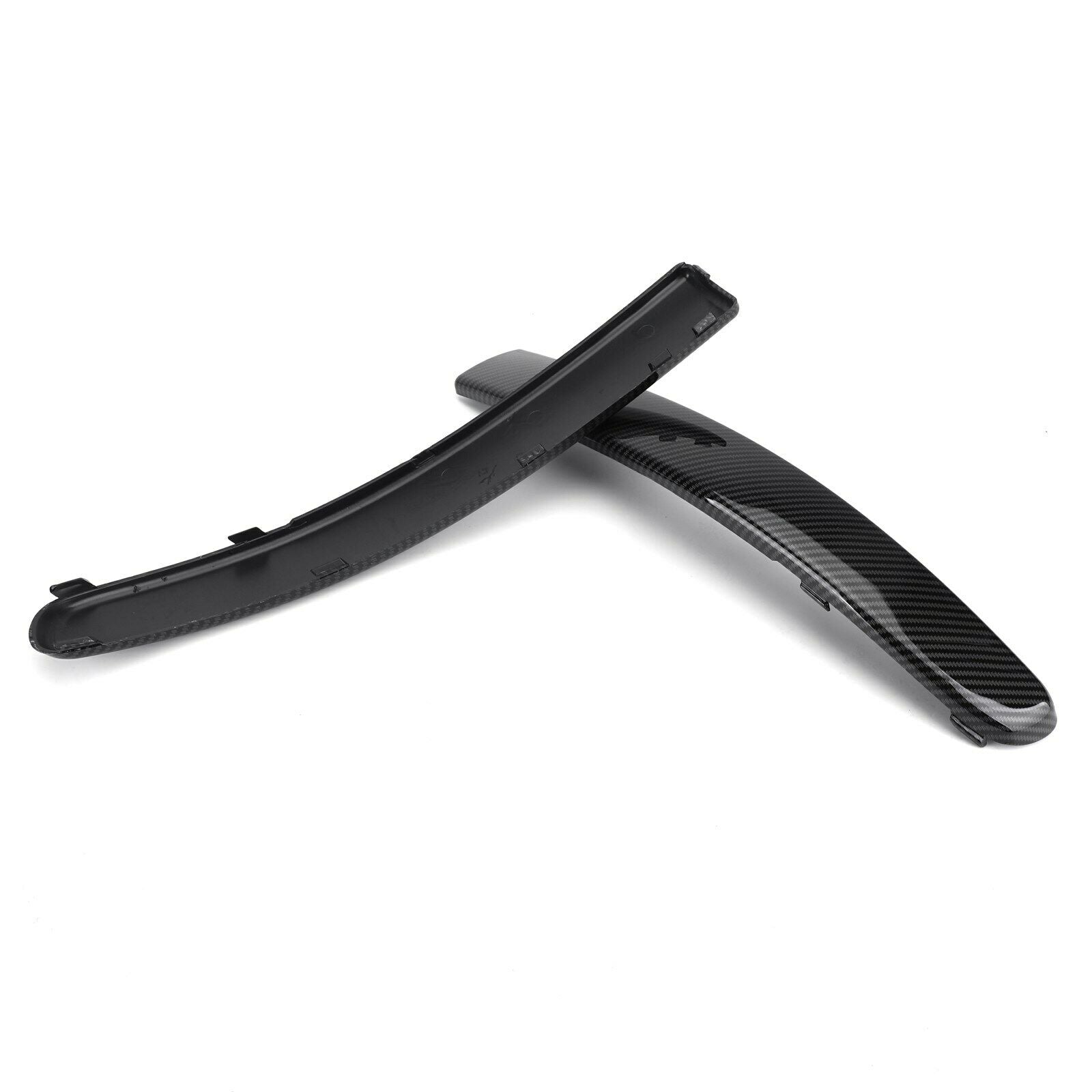 Pair Front Bumper Moulding Trim Carbon Fiber fit FIAT 500 2008-2015 CA