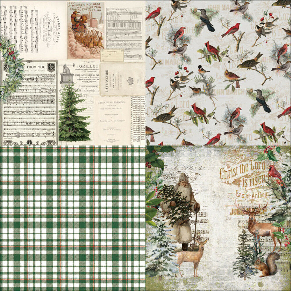 12X Paper Pad Christmas Tree Deer Scrapbooking Album Card Journal Diary Craft