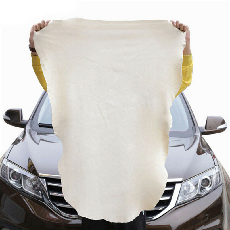 Natural Chamois Leather Car Cleaning Cloths Washing Suede Absorbent Towel Ne Rf