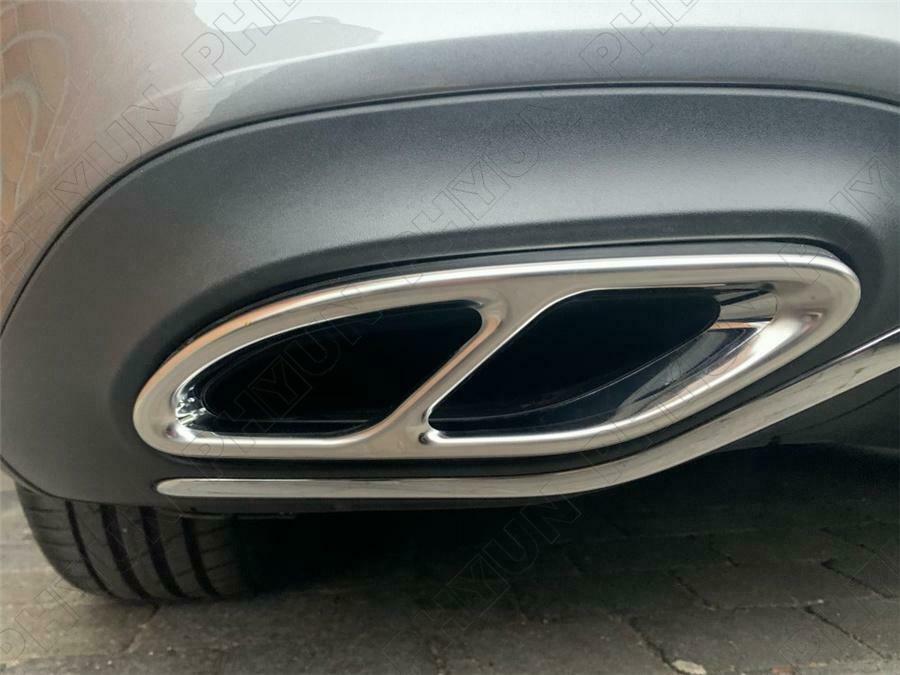 For Mercedes Benz A/B/GLE/GLC/E Class Car Rear Exhaust Tail Pipe Cover Trim 2Pcs