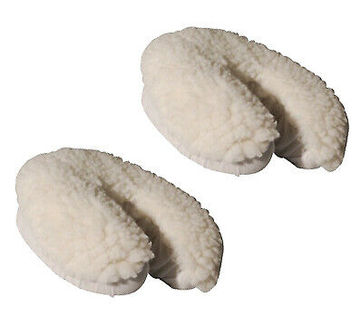 2pcs White Fleece Cover Wrap for Massage Table Bed Face Rest Cradle Pillow