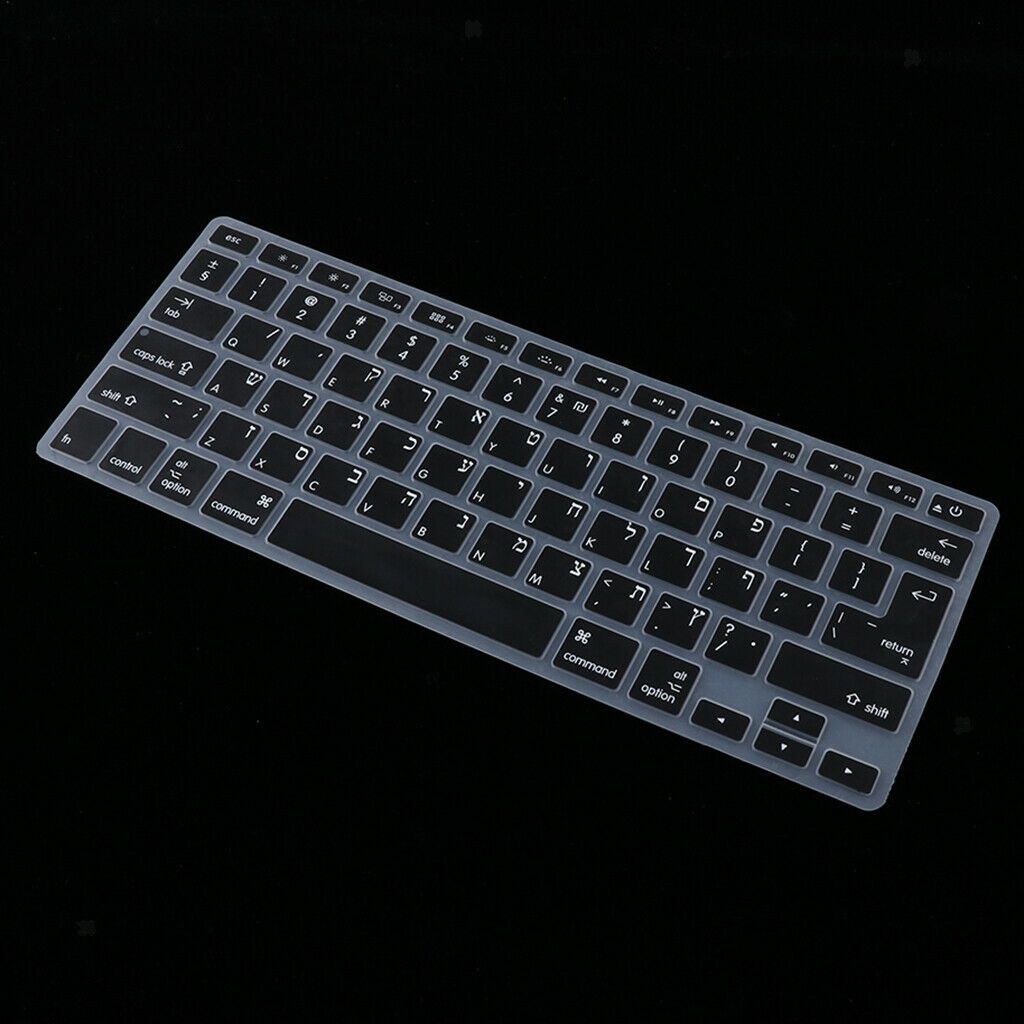 Anti Dust Hebrew English Keyboard Protector Durable Silicone Keyboard Skin Cover
