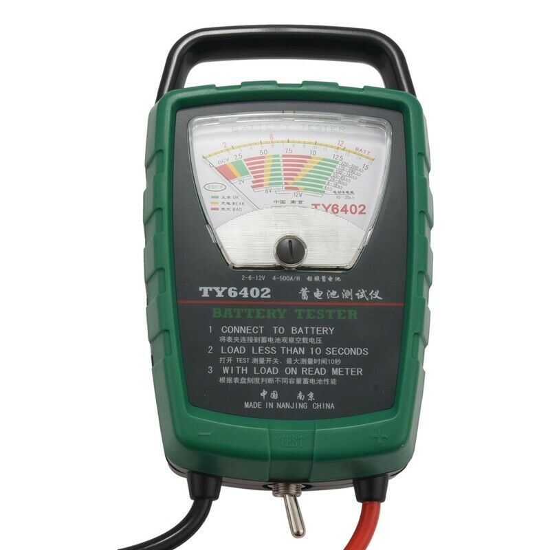 Ty6402 500A 2V 6V 12V Automotive/Car Battery Tester/Alternator/Cranking Check D2