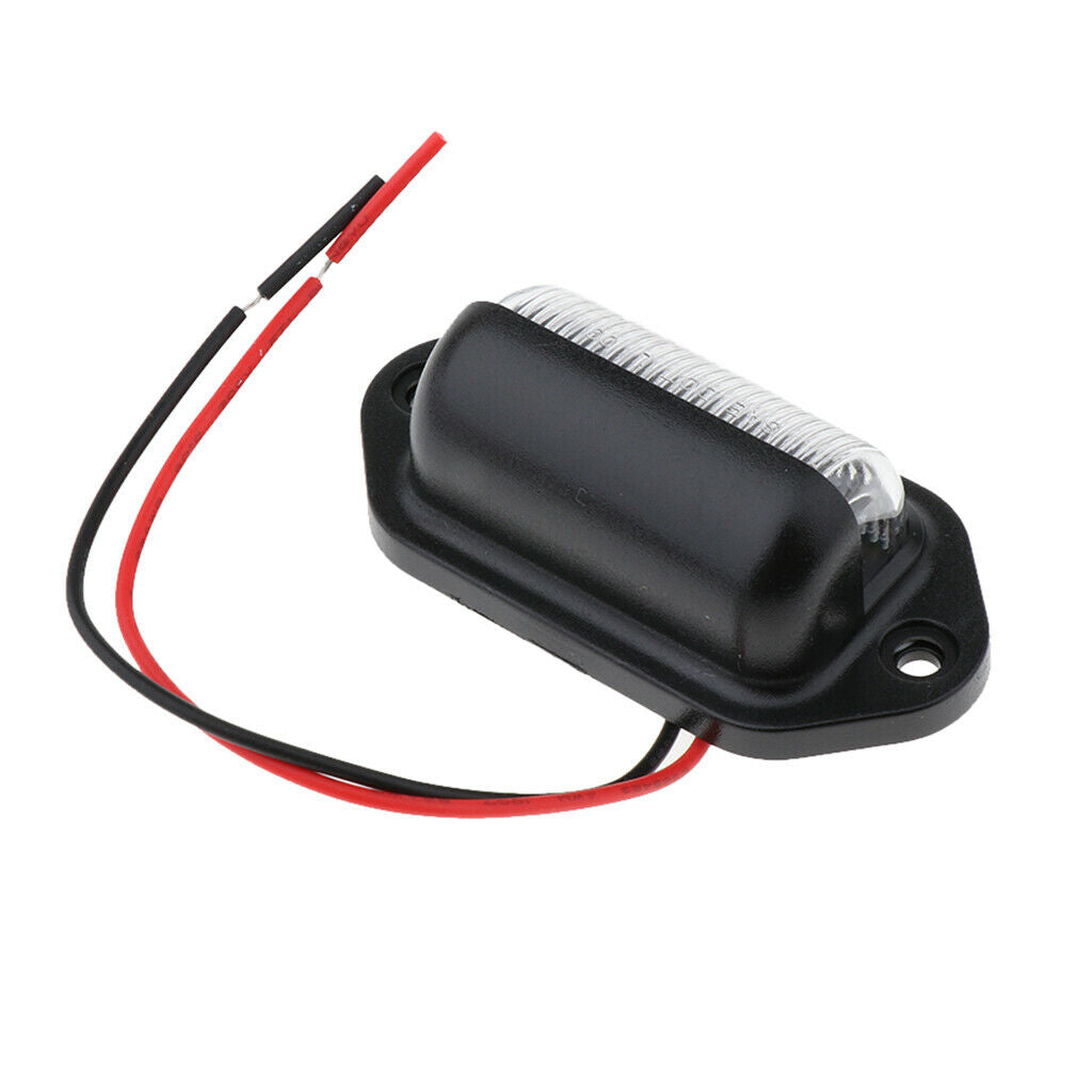 12V Truck Trailer 6SMD LED License Plate Light Door Light Pedal Light Black