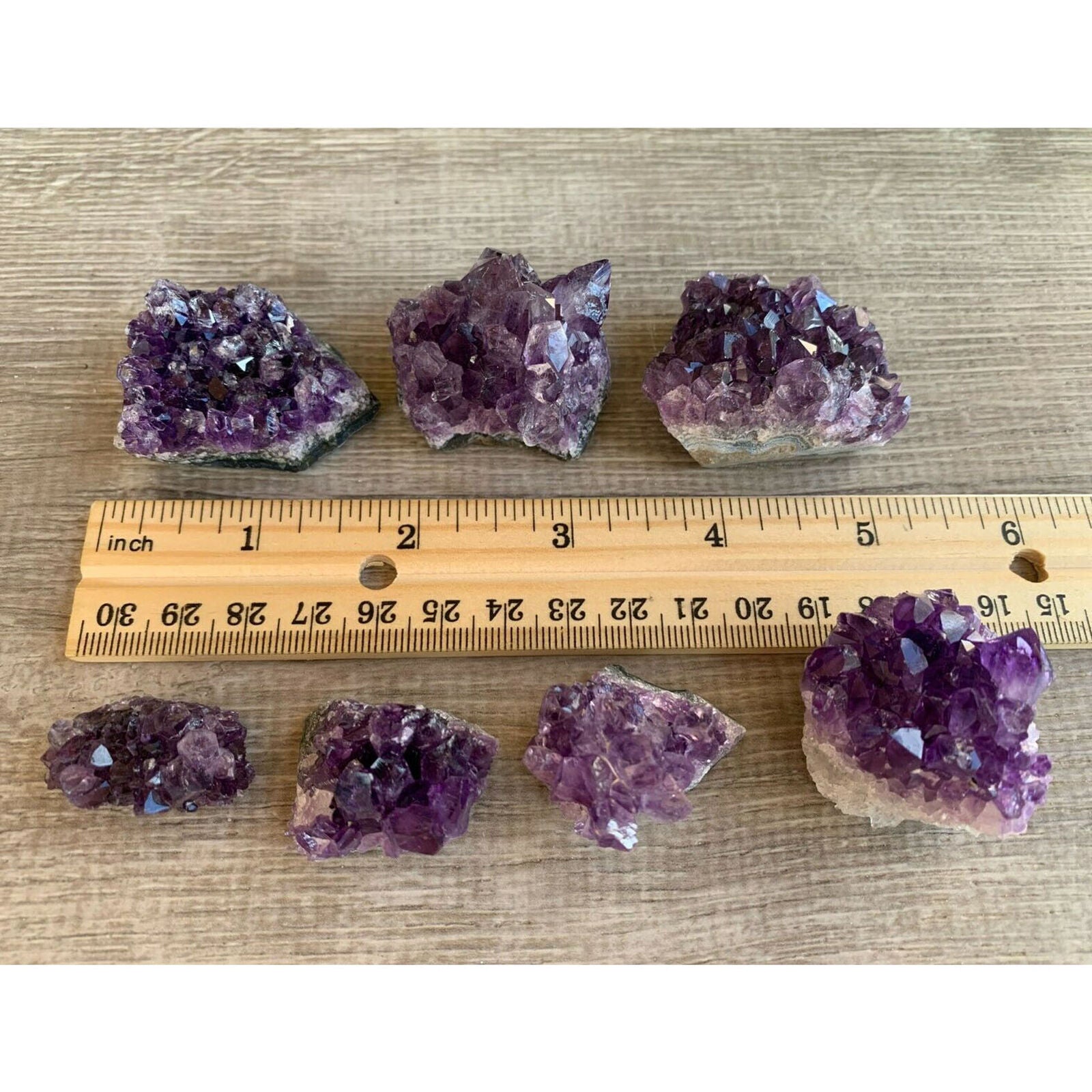 Raw Amethyst Cluster Druzy Collection Box Deep Purple Amethyst