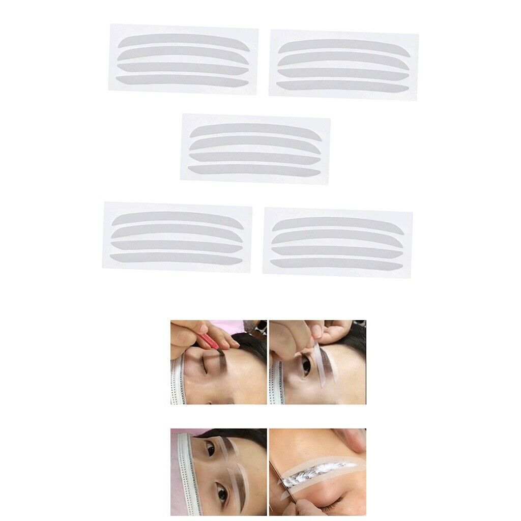 5 Pairs of Eyebrow Makeup Stickers for Beginners Gift Stencils