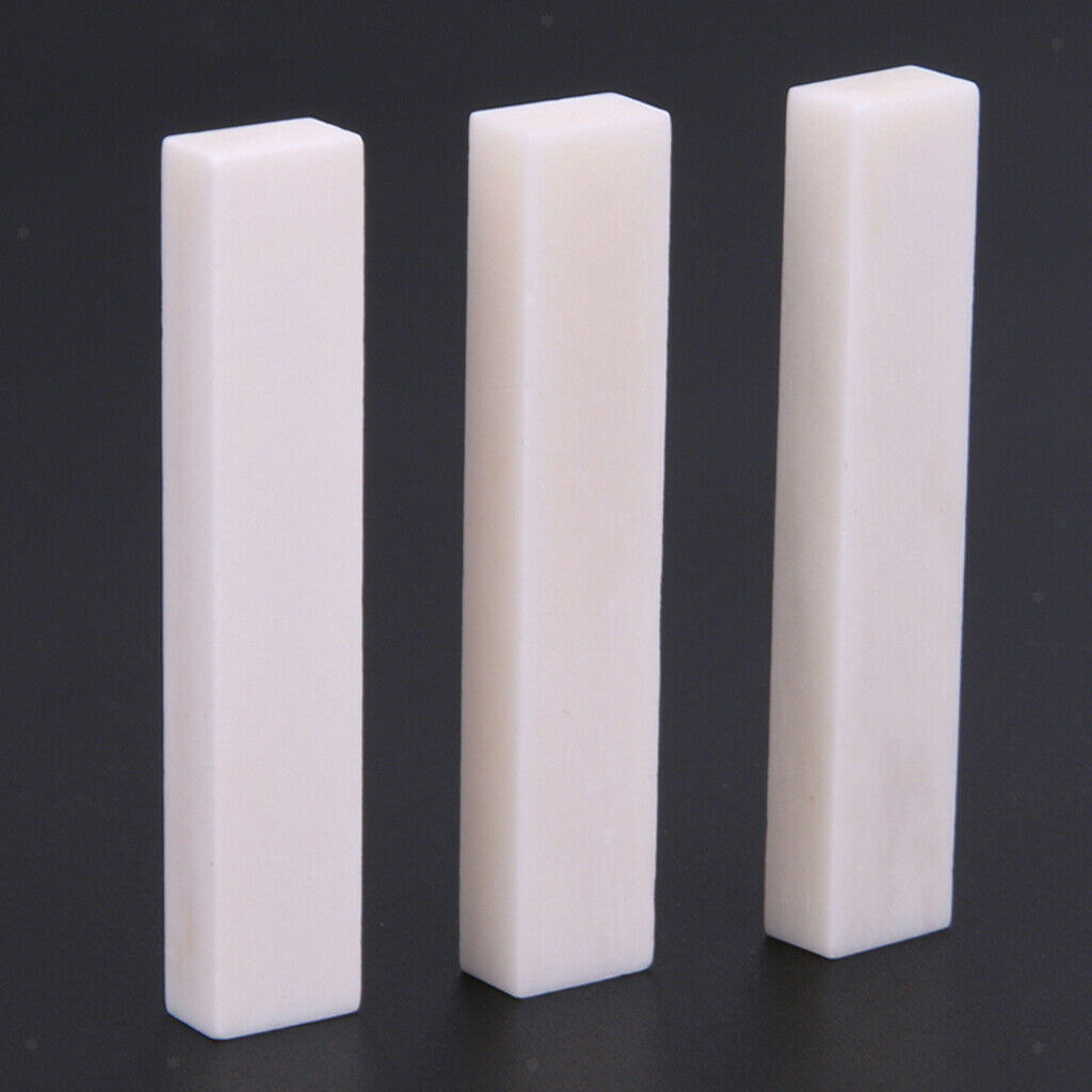 DIY 3Pcs Buffalo Bone Bridge White Walnut 52x6x10mm for Folk Guitar