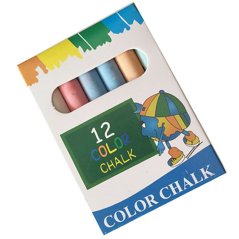 12PCS/Set Nontoxic Chalk 6-Color Washable Art Play Paint on School Blackboard SJ
