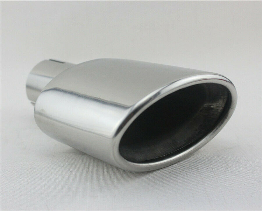 Oval Chrome stainless steel Exhaust End Tip 2.1'' in To 3'' out For Car SUV